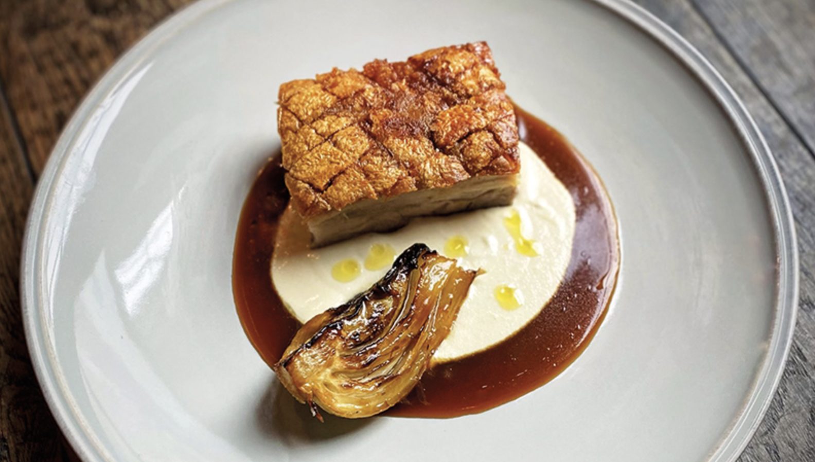 Aromatic home-cured pork belly with Amontillado sauce by SherryMonster44 - Porc Blasus