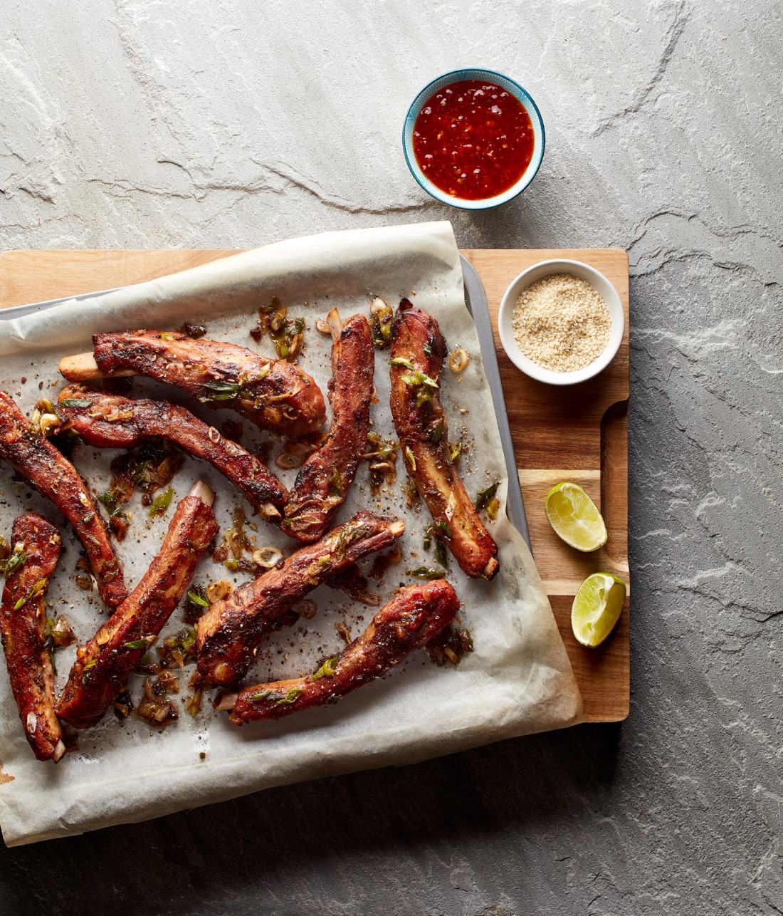 Salt and pepper pork ribs Porc Blasus