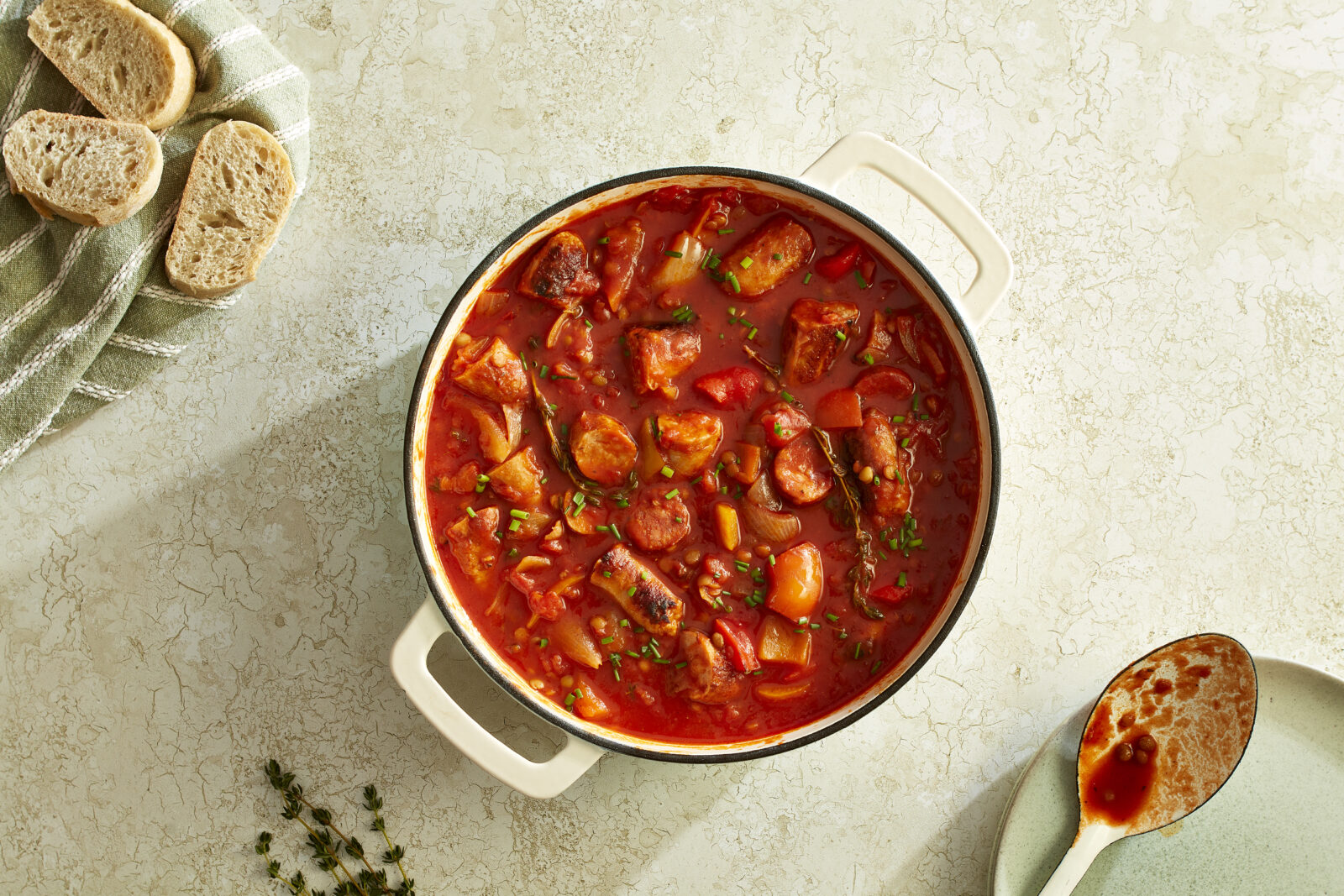 Pork Sausage and Chorizo Casserole - Porc Blasus